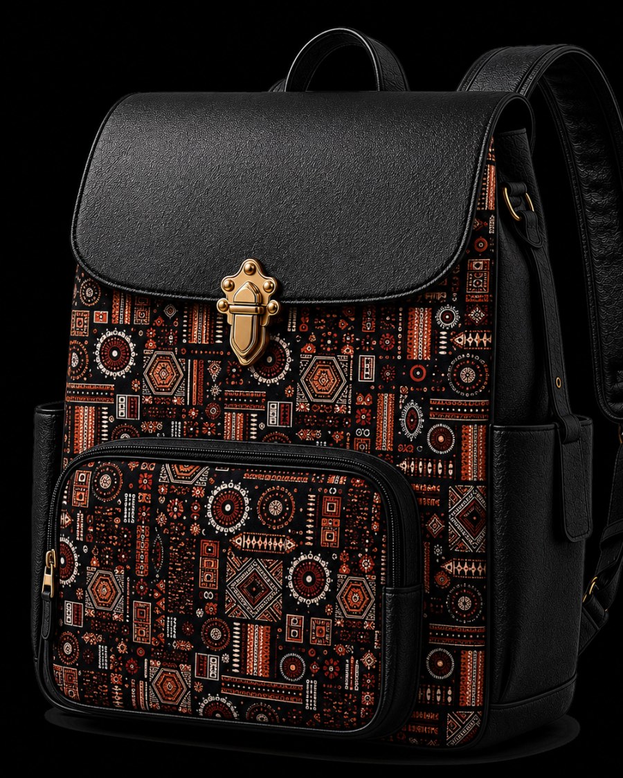 The Safari Heritage Leather Rucksack - Obsidian Edition