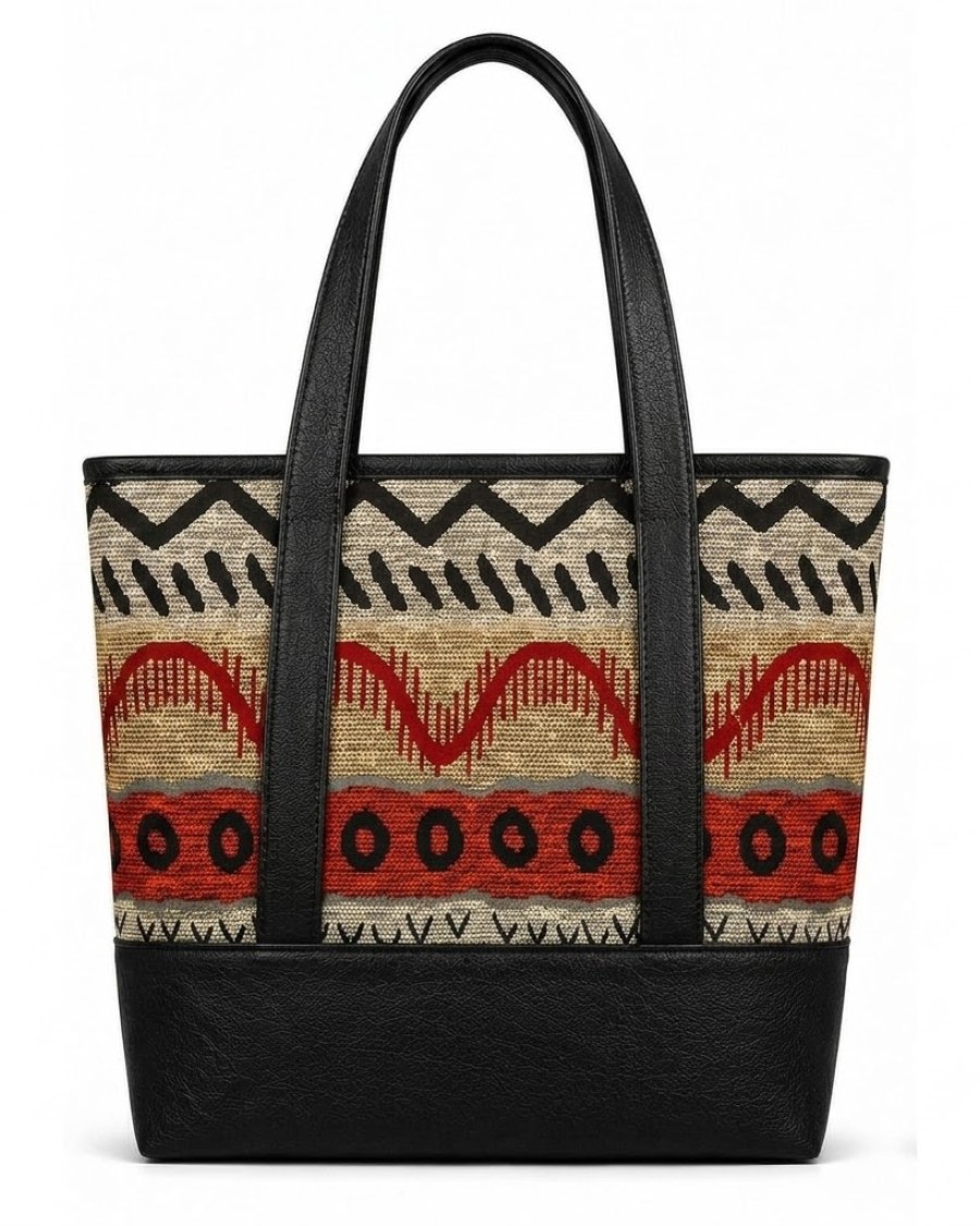 Jacquard shoulder bag